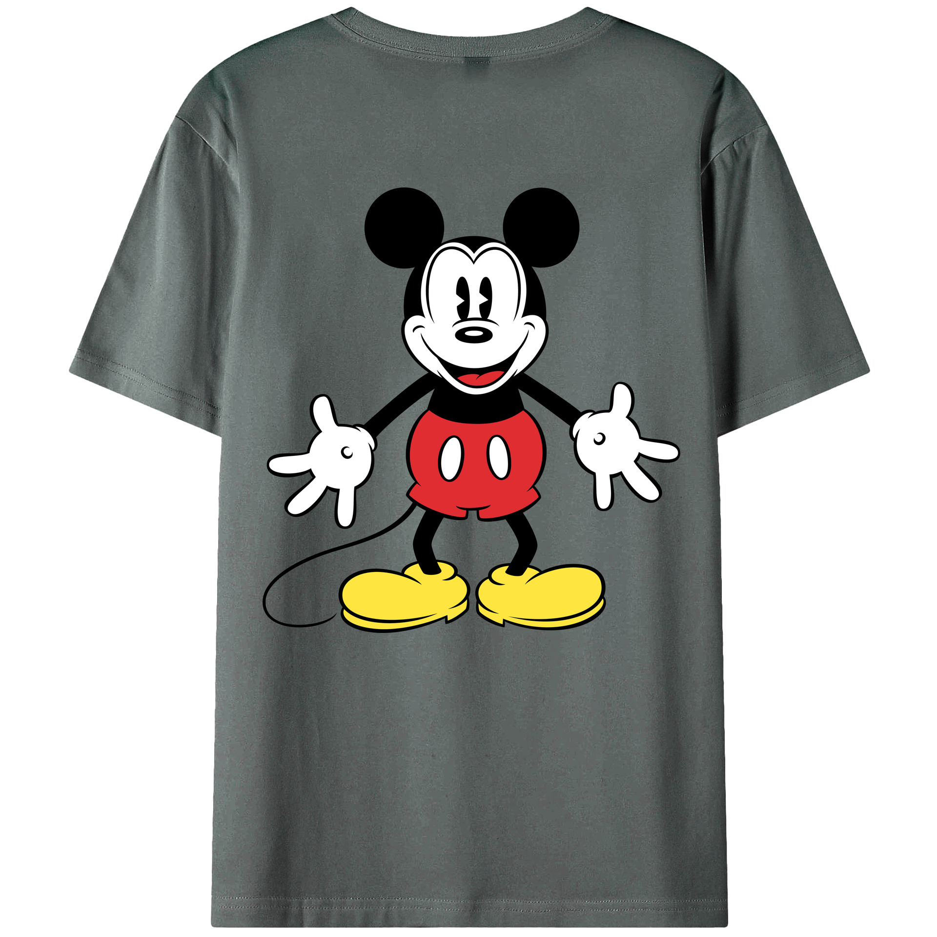 （画像用） ミッキーマウス Mickey Mouse 綿100％半袖Tシャツ（背面プリント）
